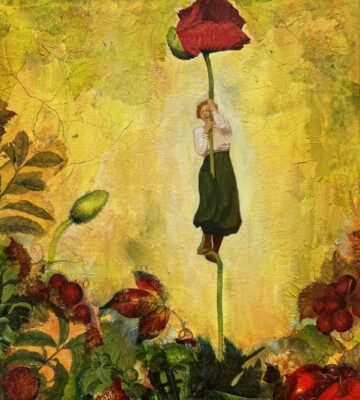 stengelklettern_mischtechnik auf leinwand_30x40_2025_Mareike Felsch