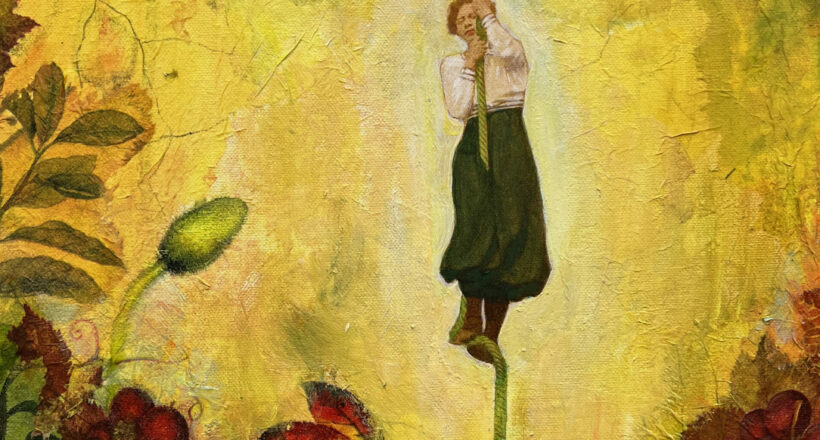 stengelklettern_mischtechnik auf leinwand_30x40_2025_Mareike Felsch